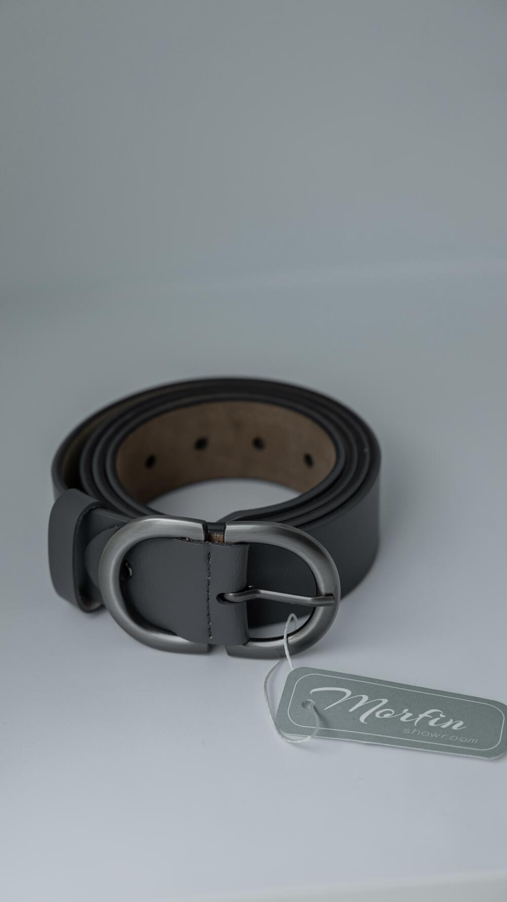 Ремінь шкіряний з пряжкою безкінечність 3.5 см 