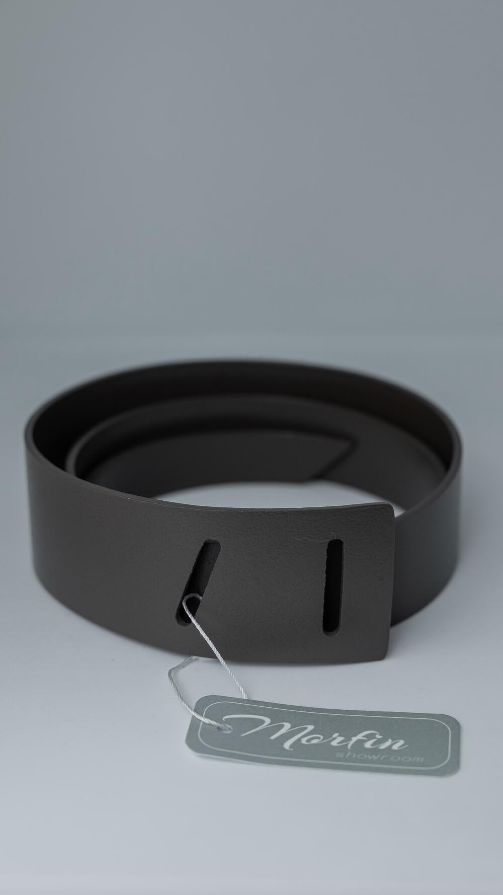 Ремінь шкіряний без бляхи 5 см Мокка