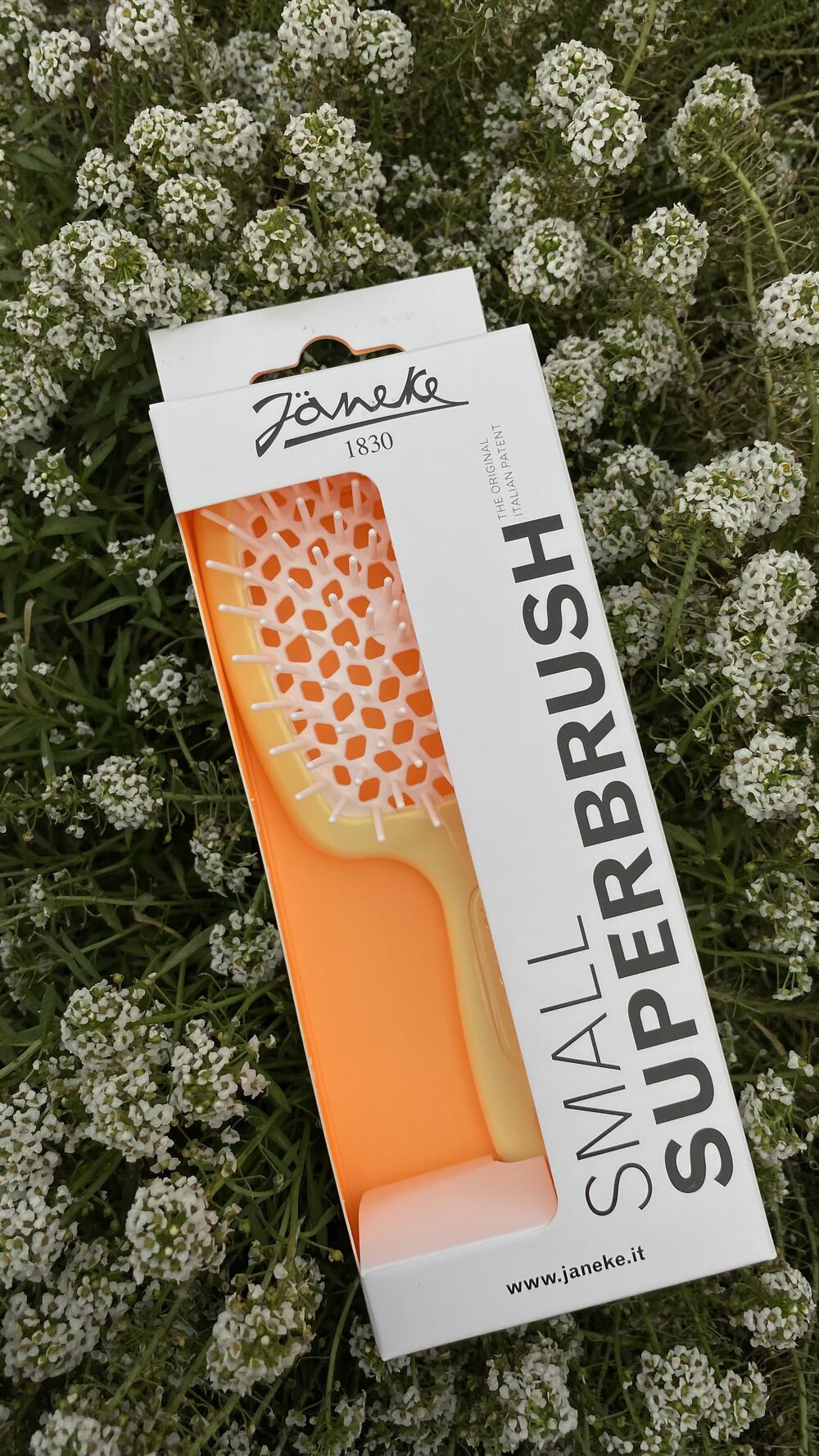 Гребінець для сушки феном серед. Janeke Середній, Жовтий, З ергономічною ручкою