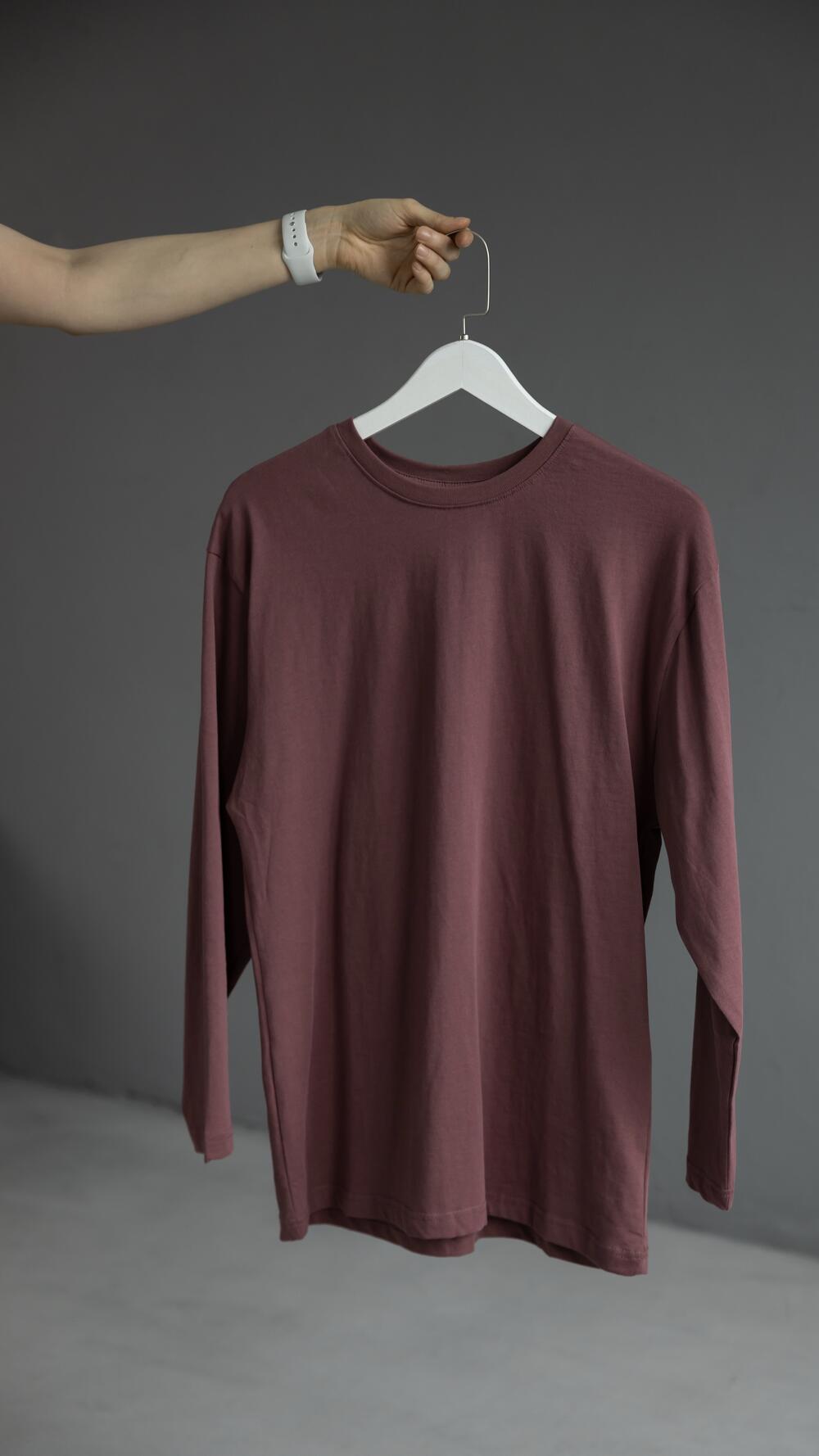 Лонг бавовняний, без принту CDE Oversize, Попельняста роза