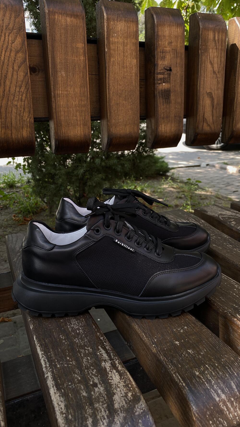 Кросівки шкіра та текстиль Оніка 25-015 Barbilioni 37, Чорний