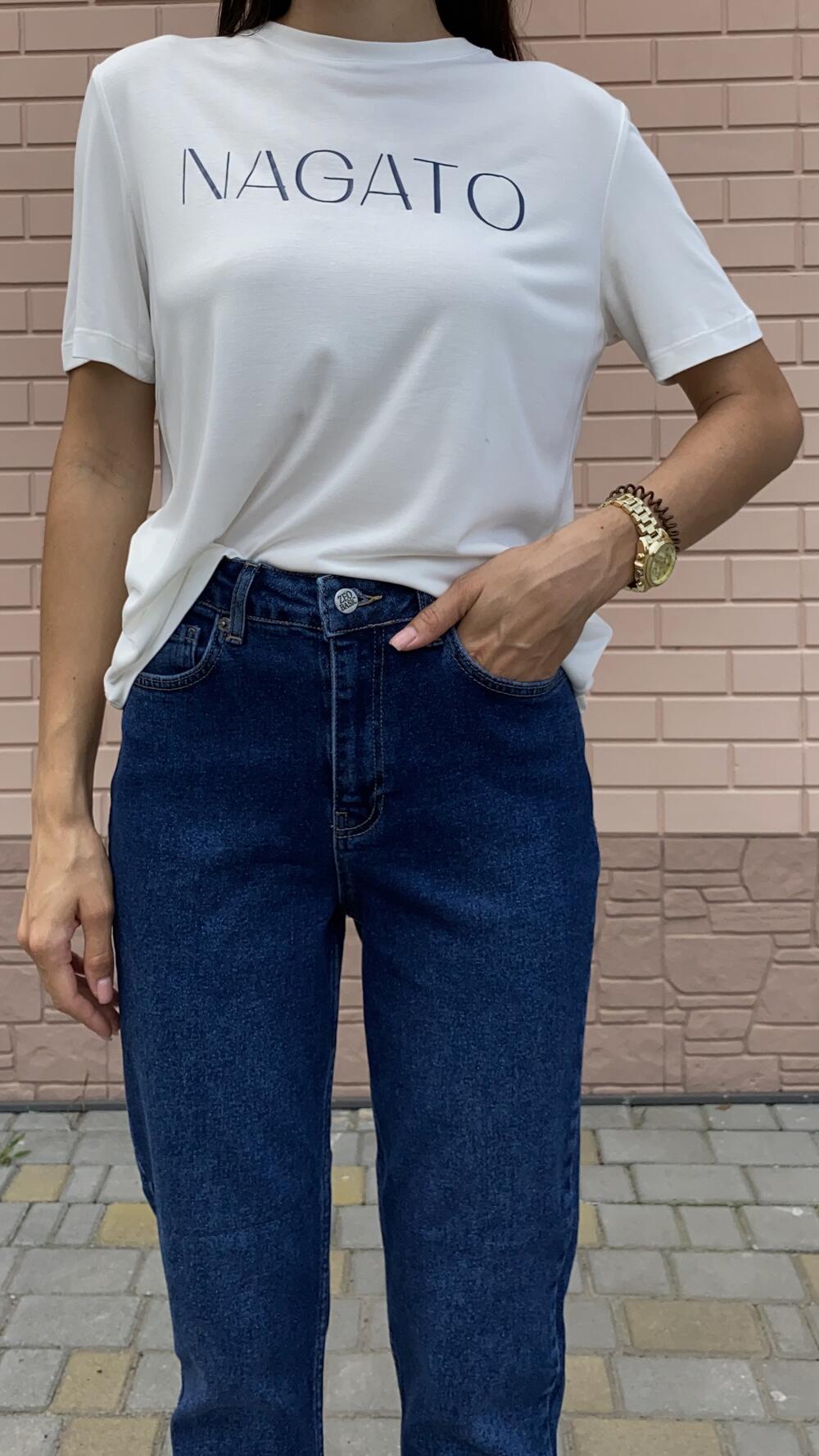 Джинси бойфренд 3706 однотонні 32, Синій