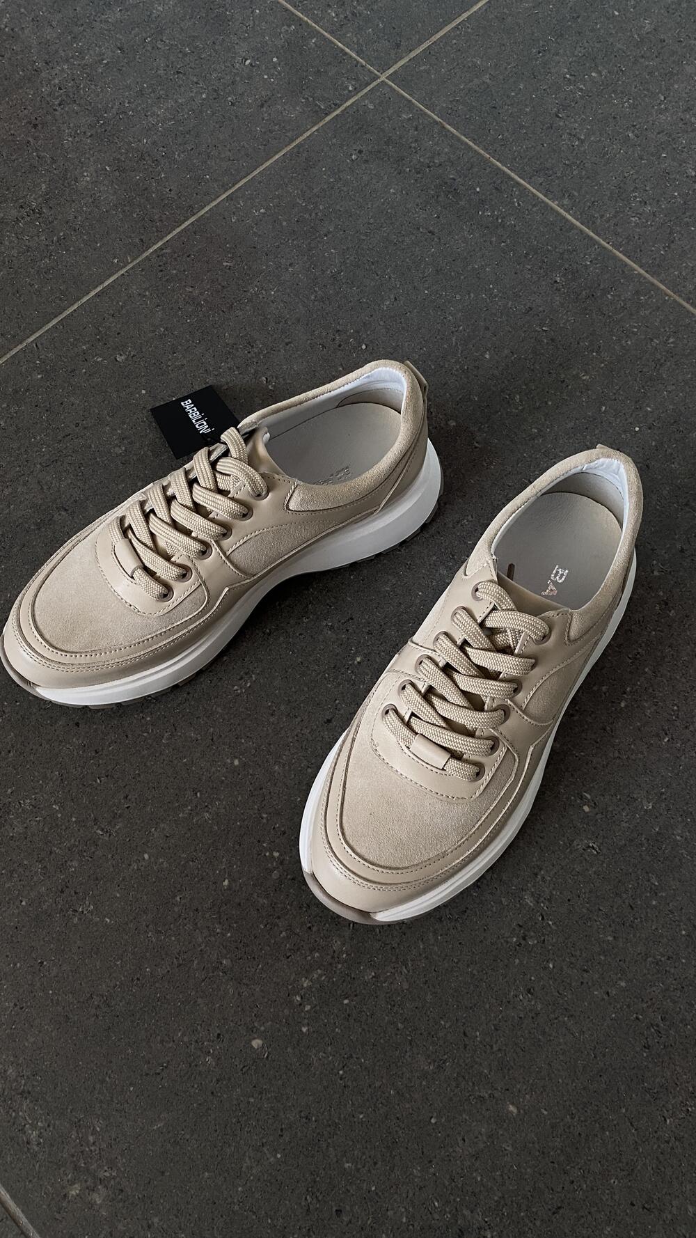 Кросівки з шкіри та замші Eva Оника 25-019-11к Barbilioni 41, Бежевий