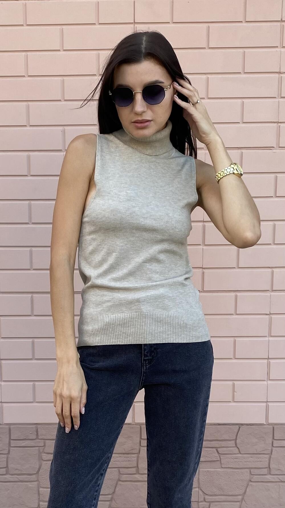 Американка з високим комірцем , гладенька 1885 Lara made in Italy L/XL, Хакі