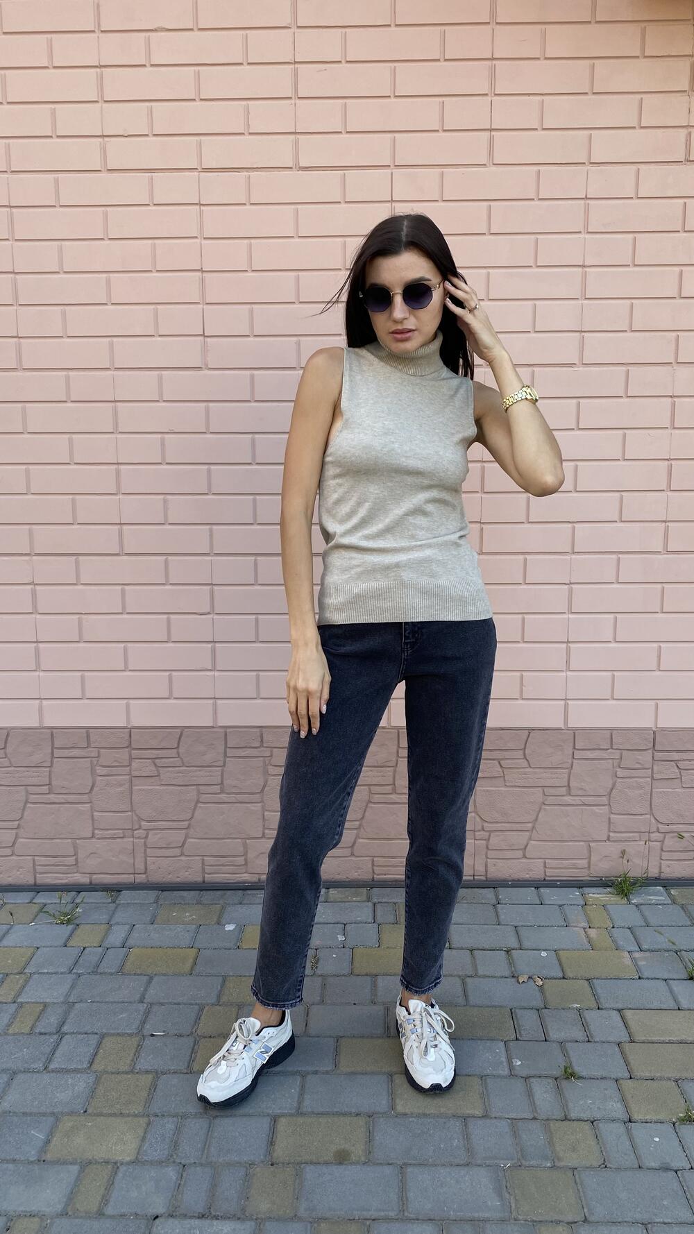 Американка з високим комірцем , гладенька 1885 Lara made in Italy L/XL, Хакі