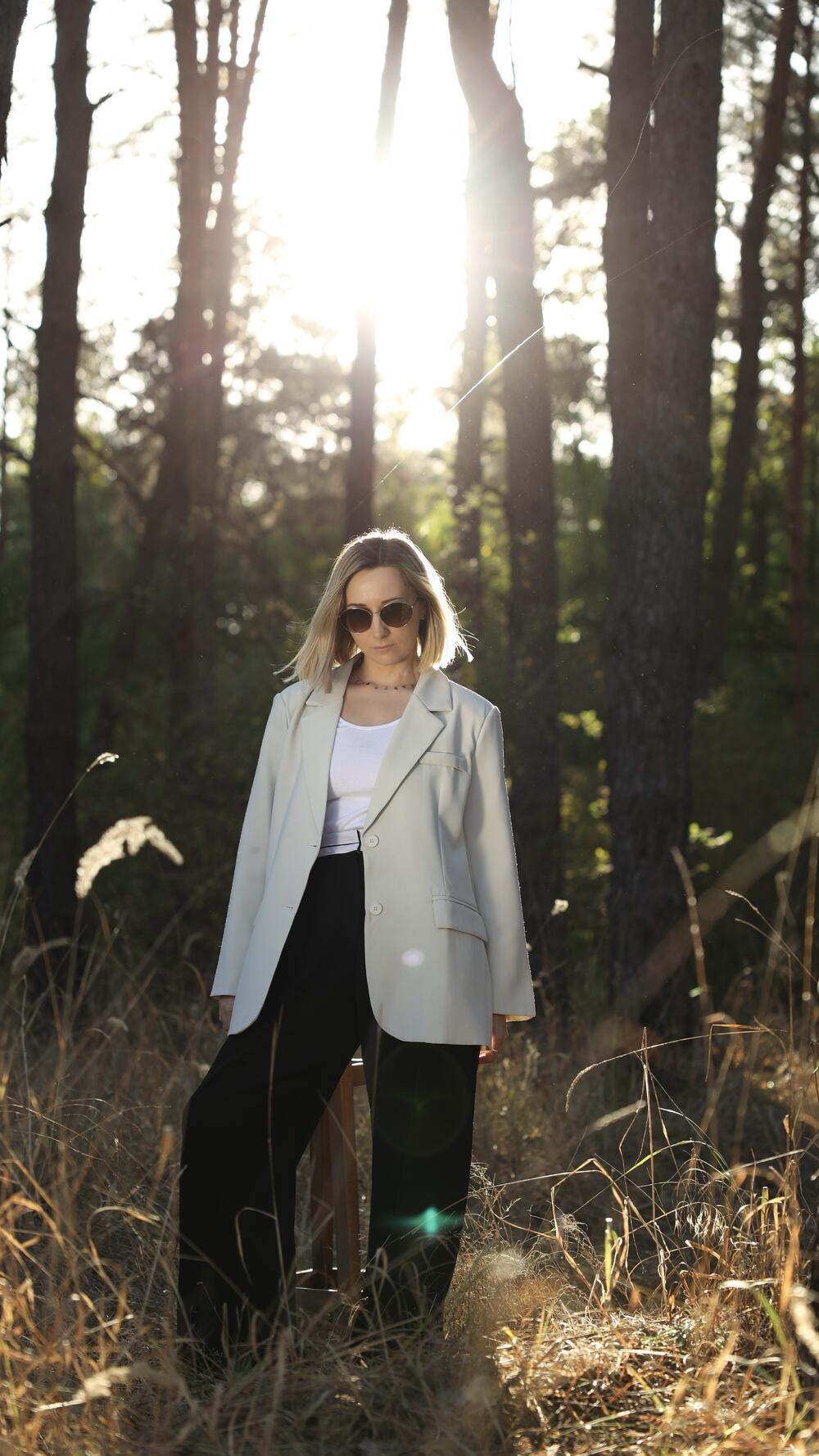 Піджак з двома ґудзиками ZY Normkore L, Тауп