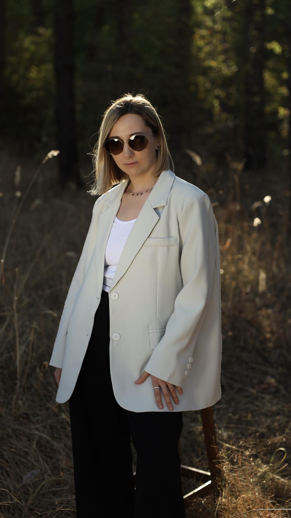 Піджак з двома ґудзиками ZY Normkore M, Тауп