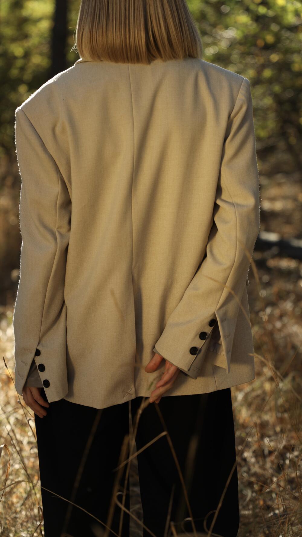 Піджак з накладною кишенею на грудях Olive Oversize, Бежевий