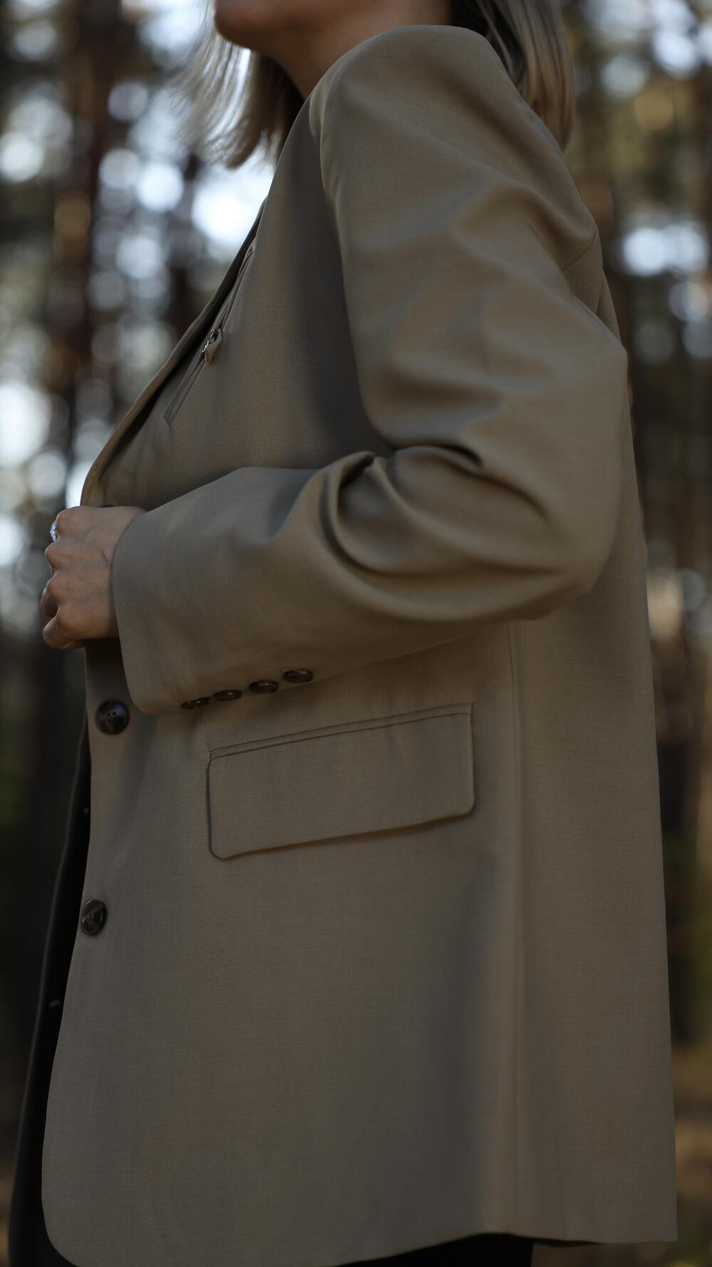 Піджак з третьою кишенею Miss LAN Oversize, Какао