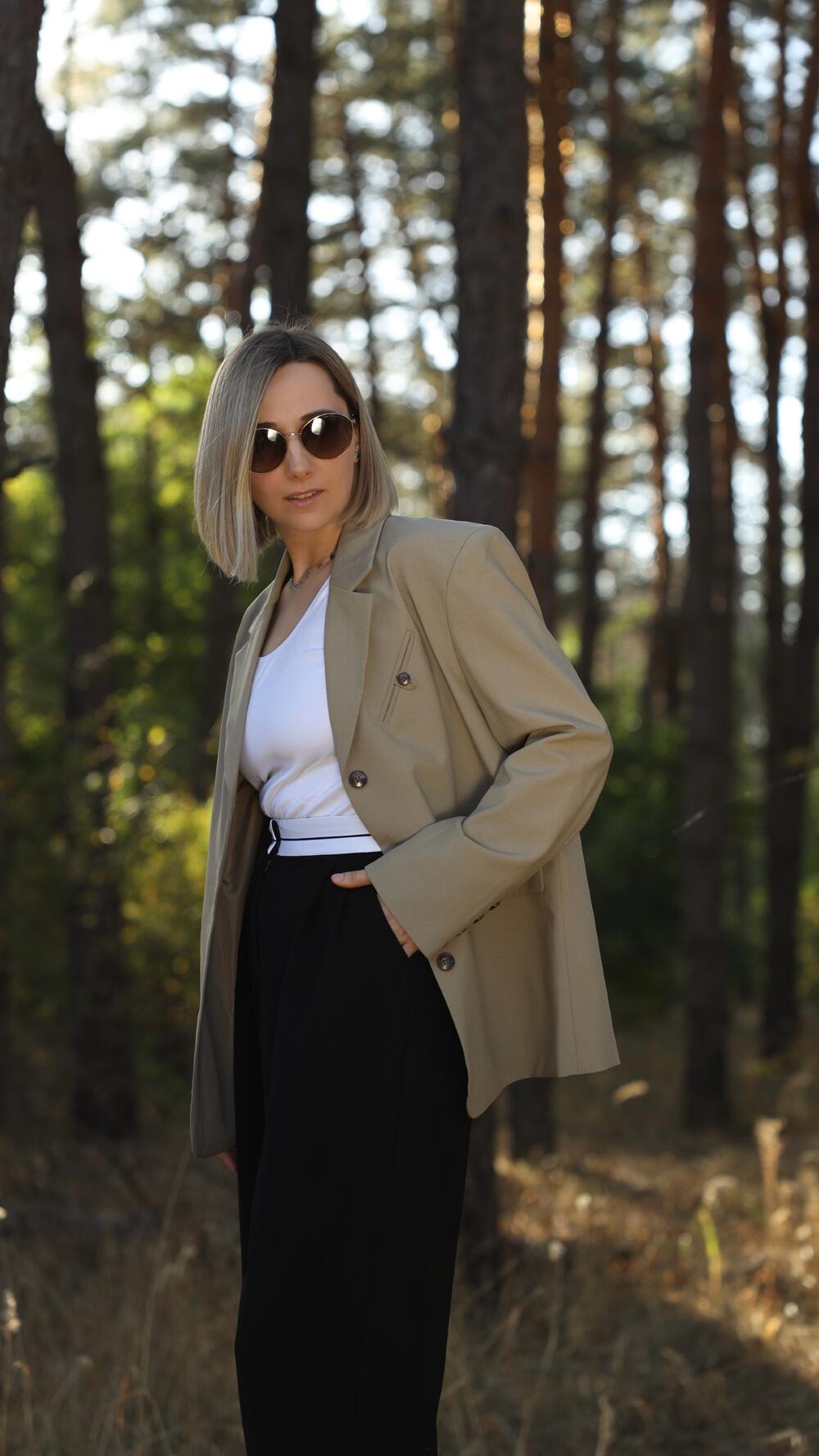 Піджак з третьою кишенею Miss LAN Oversize, Какао