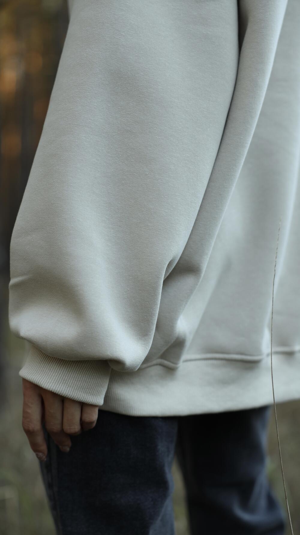 Світшот подовжений з принтом Beautiful Oversize, Бежевий