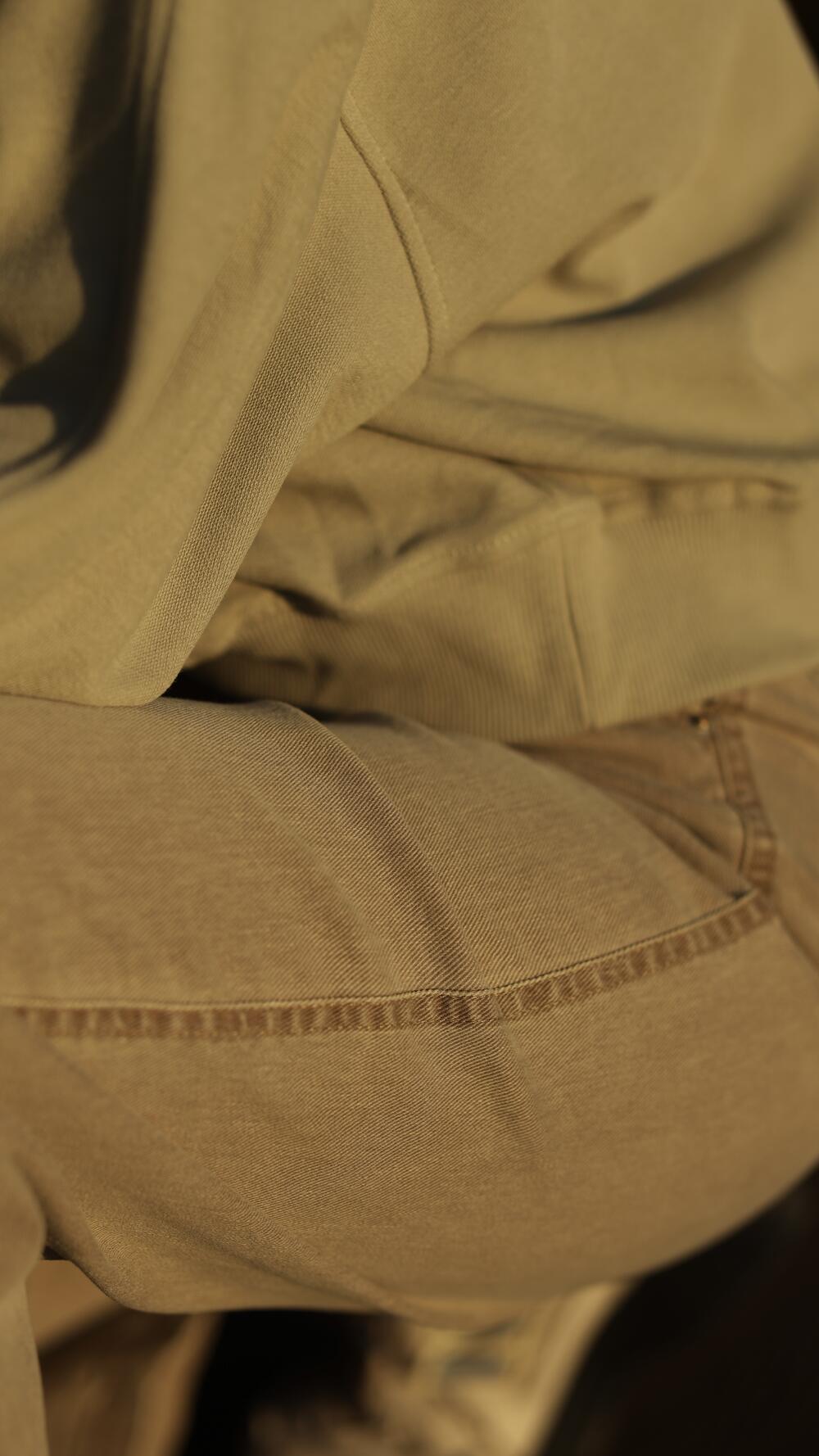 Джинси з швом на карманах, прямі Olive S, Хакі