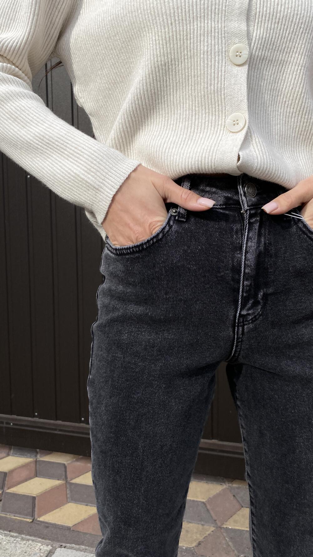 Джинси Мом 3690 Bella 34, Графітовий