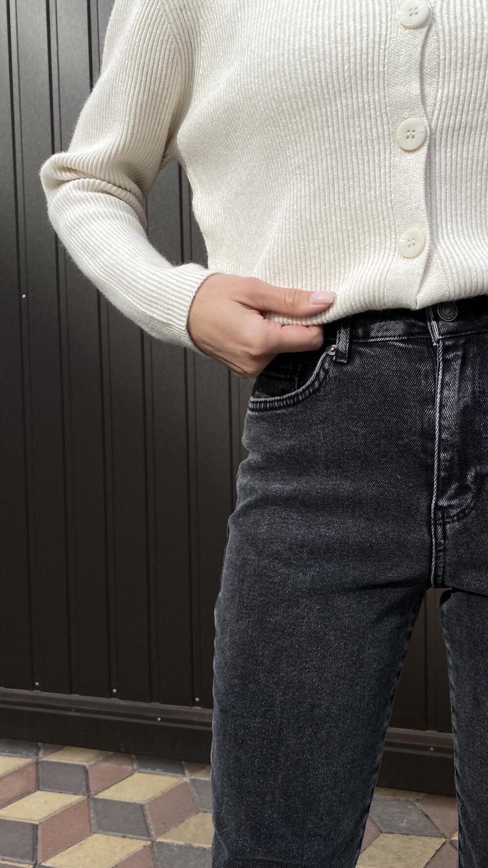 Джинси Мом 3690 Bella 34, Графітовий