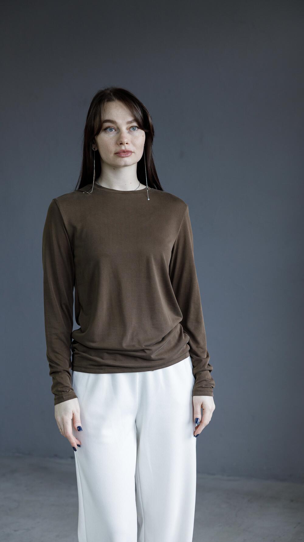 Лонгслів тоненький, віскозний 