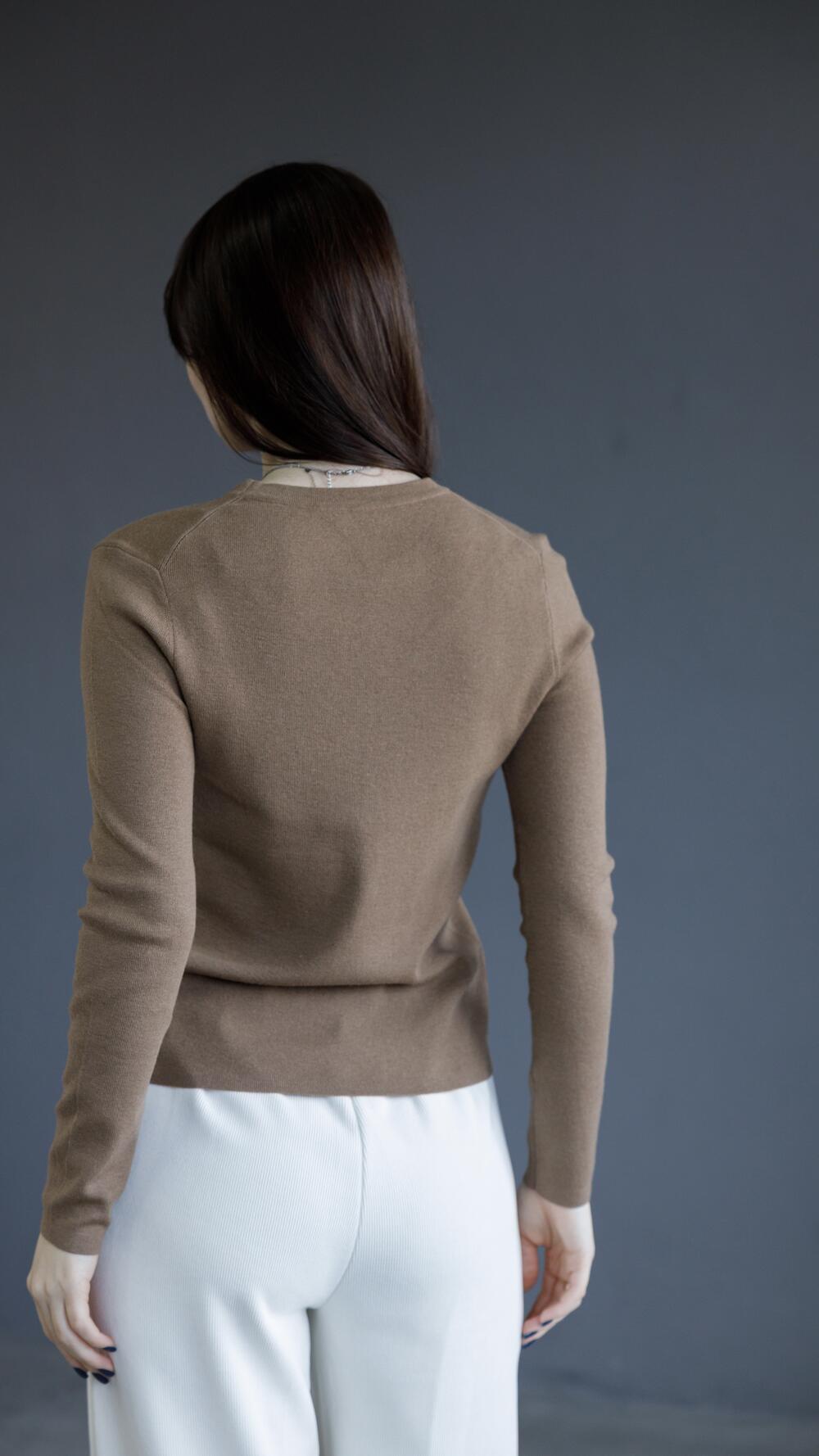 Кофтинка трикотажна, приталена S/M, Кемел