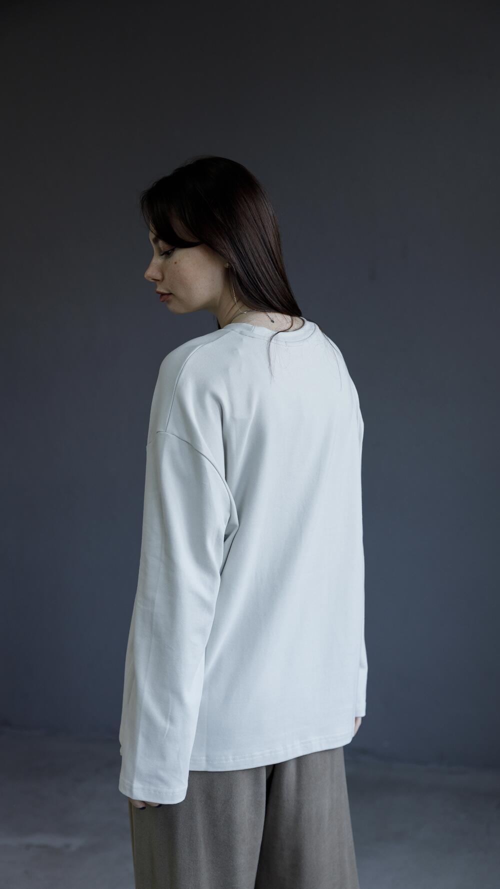 Лонгслів без принту the mind Oversize, Тауп