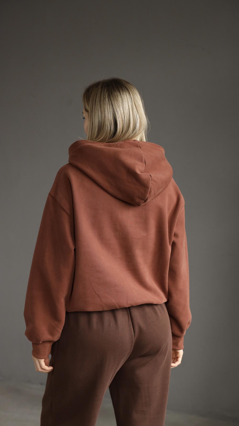 Худі утеплене Smum S/M, Терракот