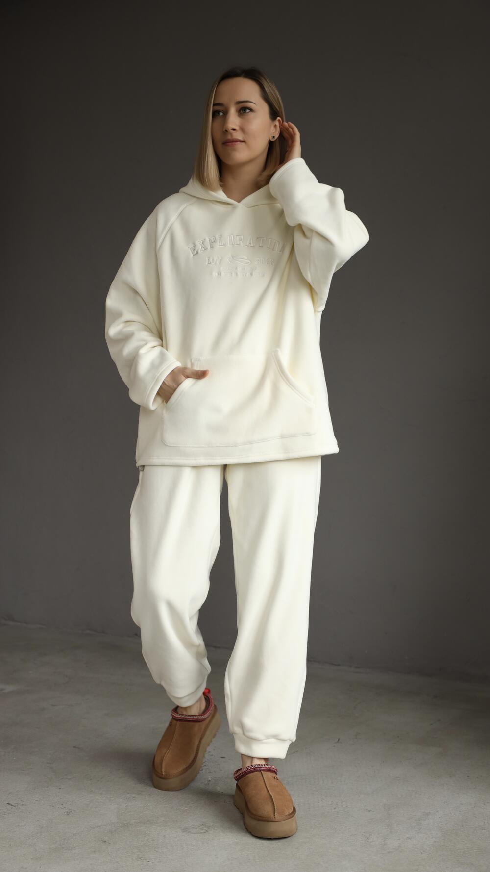 Костюм Тедді, теплий, худі та джогери з вишивкою Exploration 