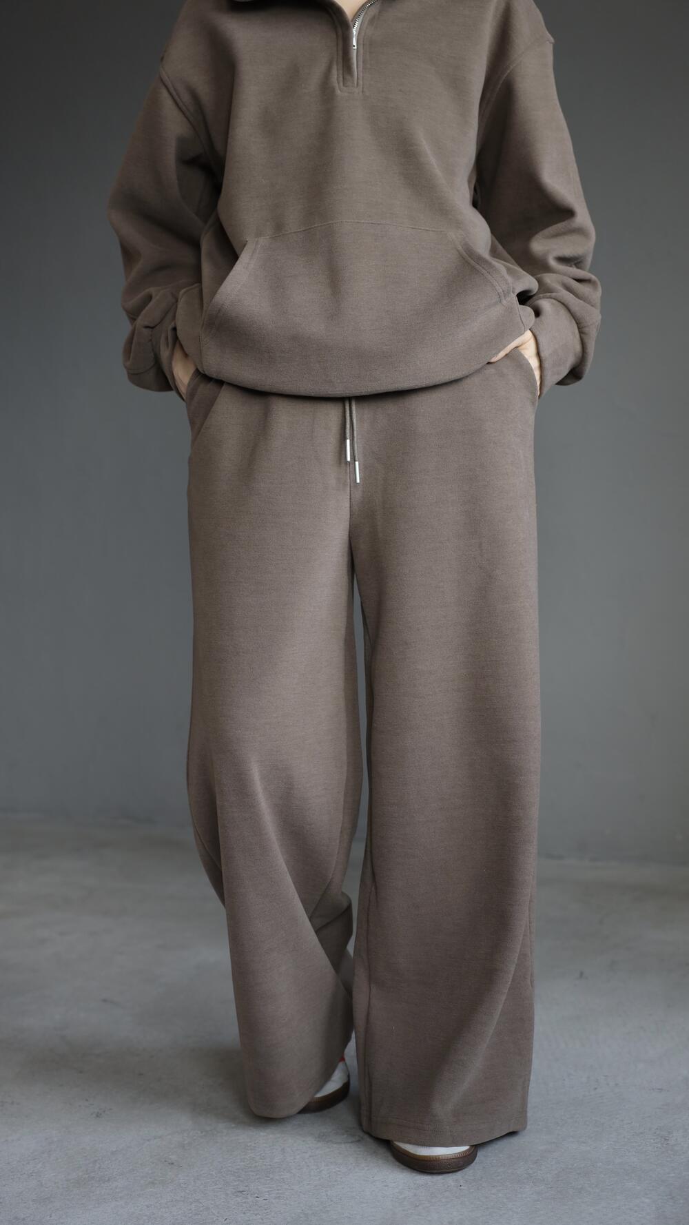 Костюм худі авіатор та широкі брюки на резинці M/L, Шоколадний, M/L, Шоколадний