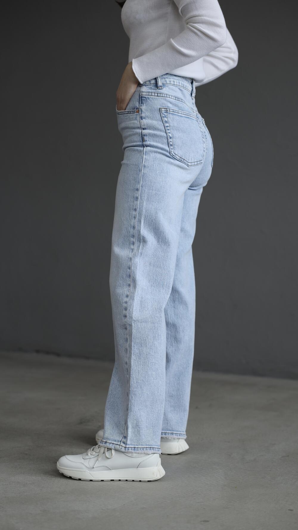 Джинси прямого фасону H2650 Miss Bonbon made in Italy M, Блакитний