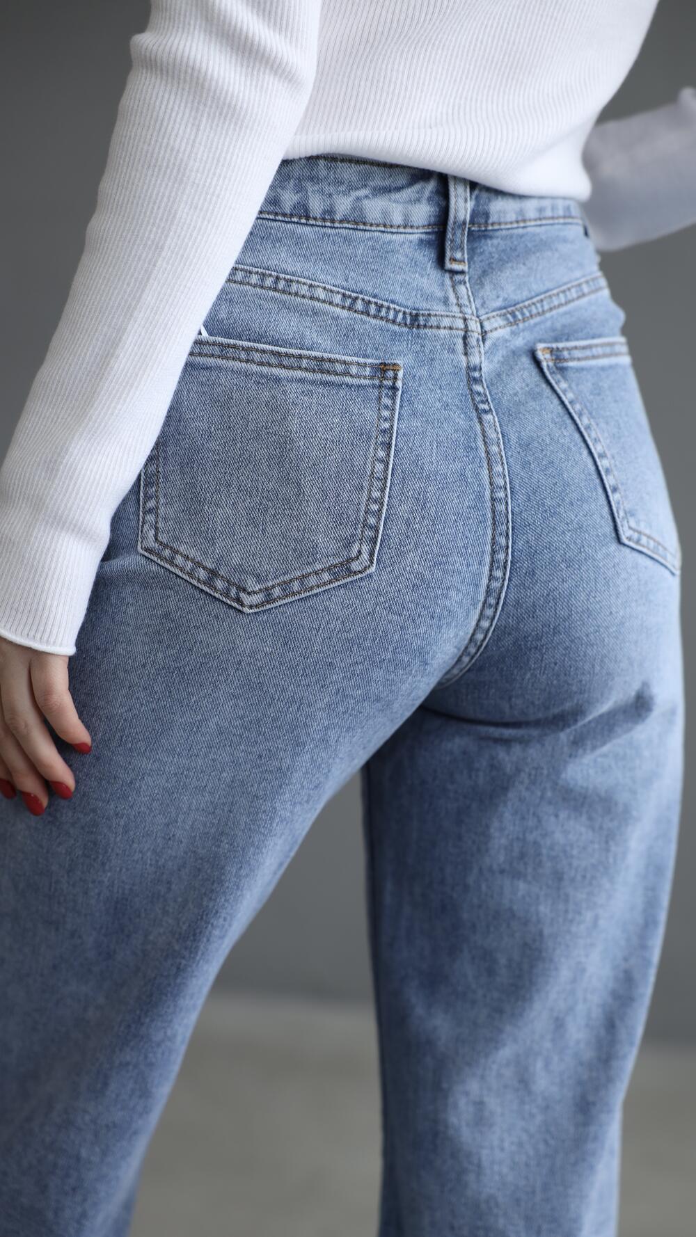 Джинси широкого фасону PHG-F31466 made in Italy L, Блакитний