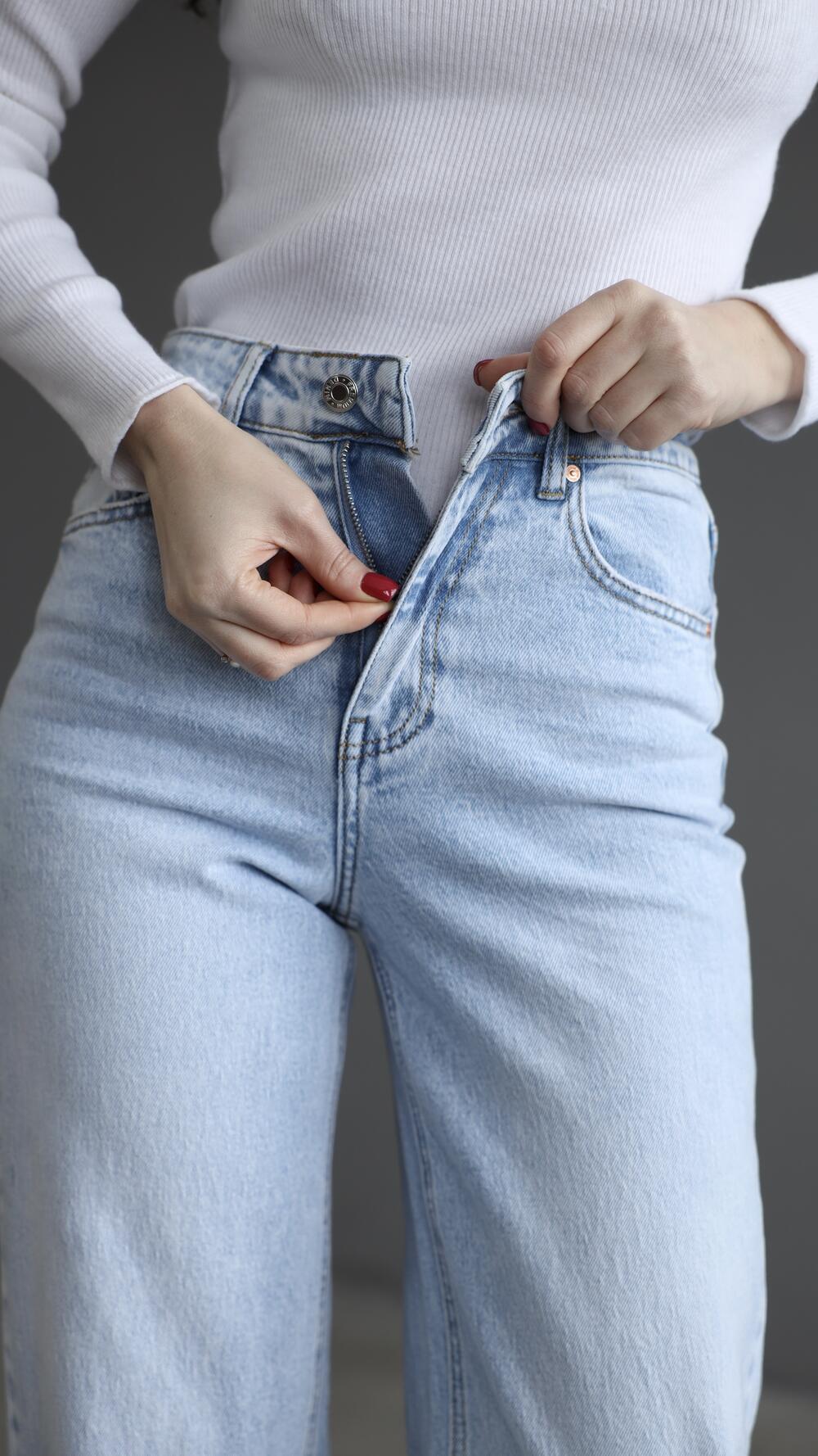 Джинси прямого фасону H2650 Miss Bonbon made in Italy M, Блакитний