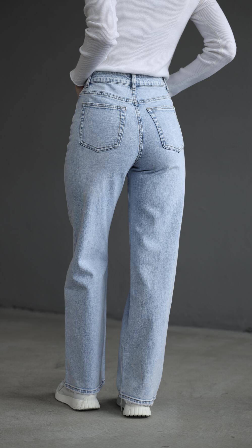 Джинси прямого фасону H2650 Miss Bonbon made in Italy M, Блакитний