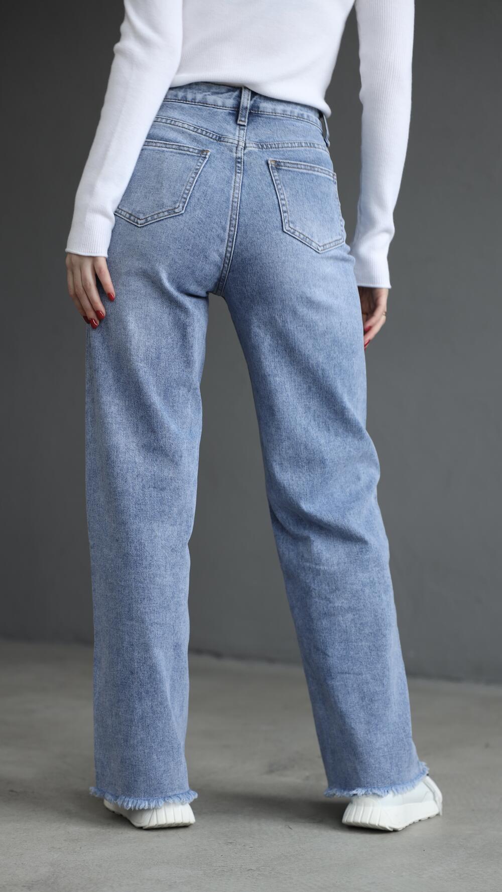 Джинси широкого фасону PHG-F31466 made in Italy L, Блакитний