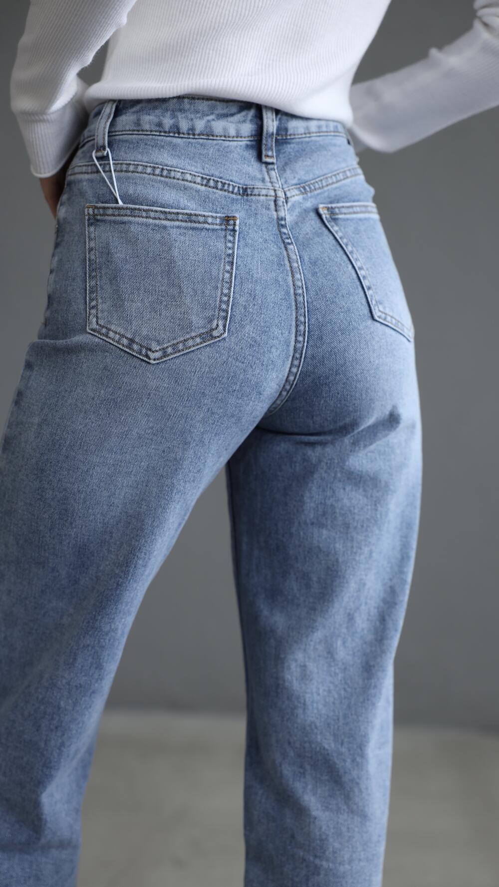 Джинси широкого фасону PHG-F31466 made in Italy L, Блакитний