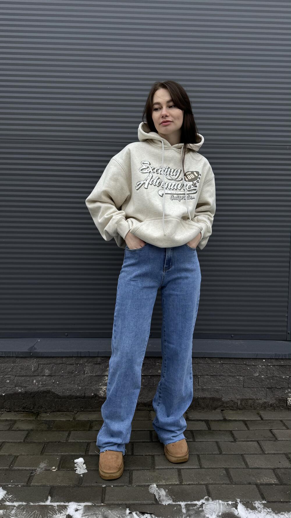 Джинси широкі 2MT270 Sexy Sense made in Italy L, Синій