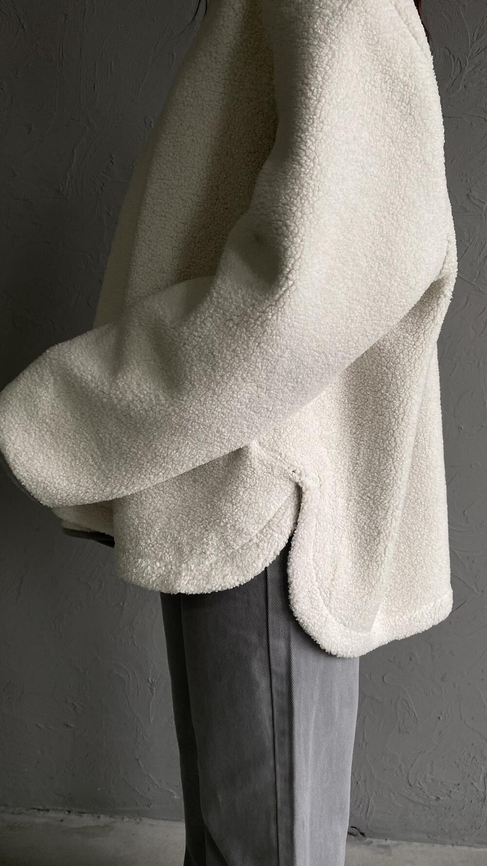 Світшот Тедді, з закругленим низом Oversize, Молочний