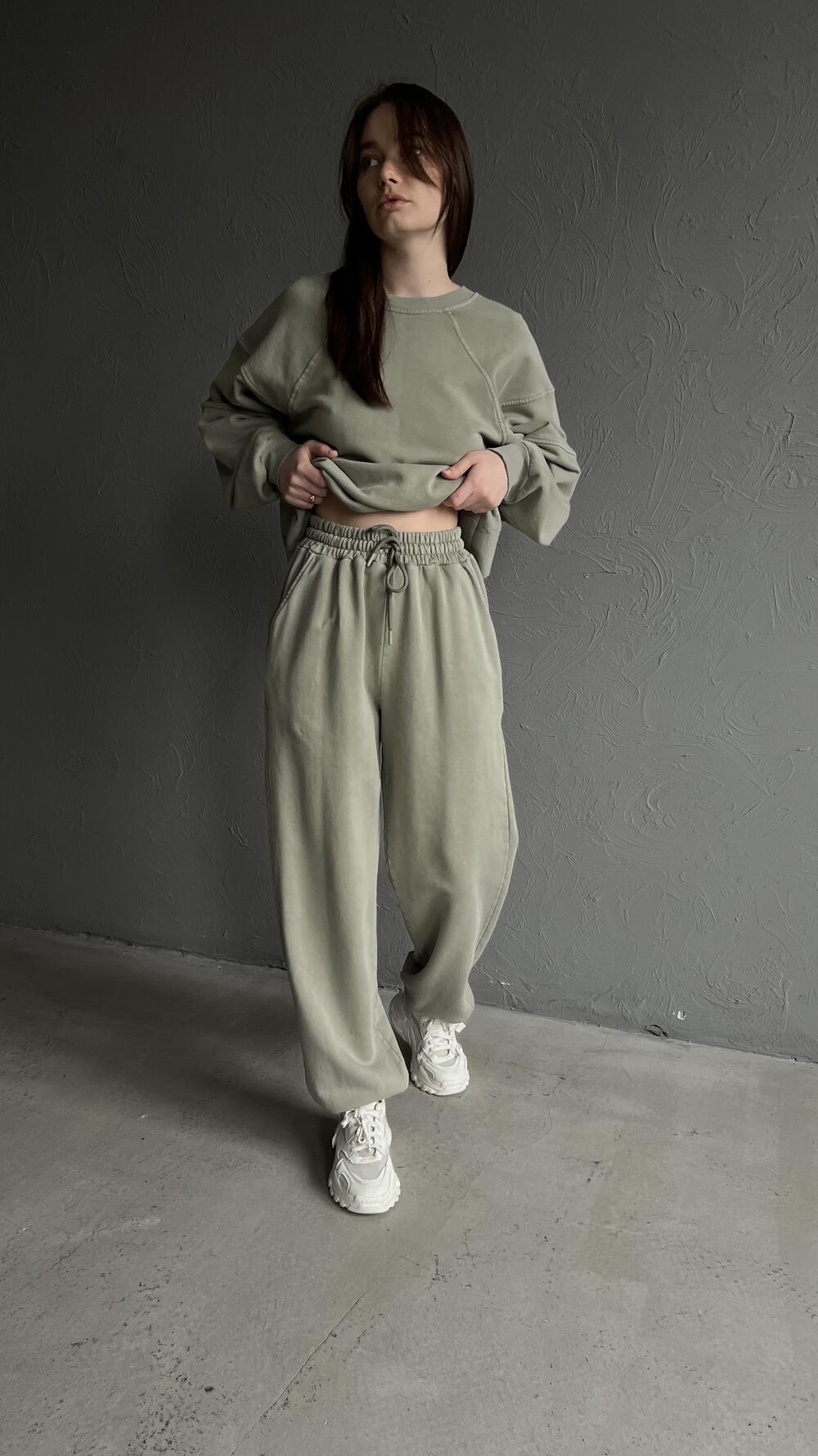 Костюм з джогерами та світшотом Deppot M, Оливковий