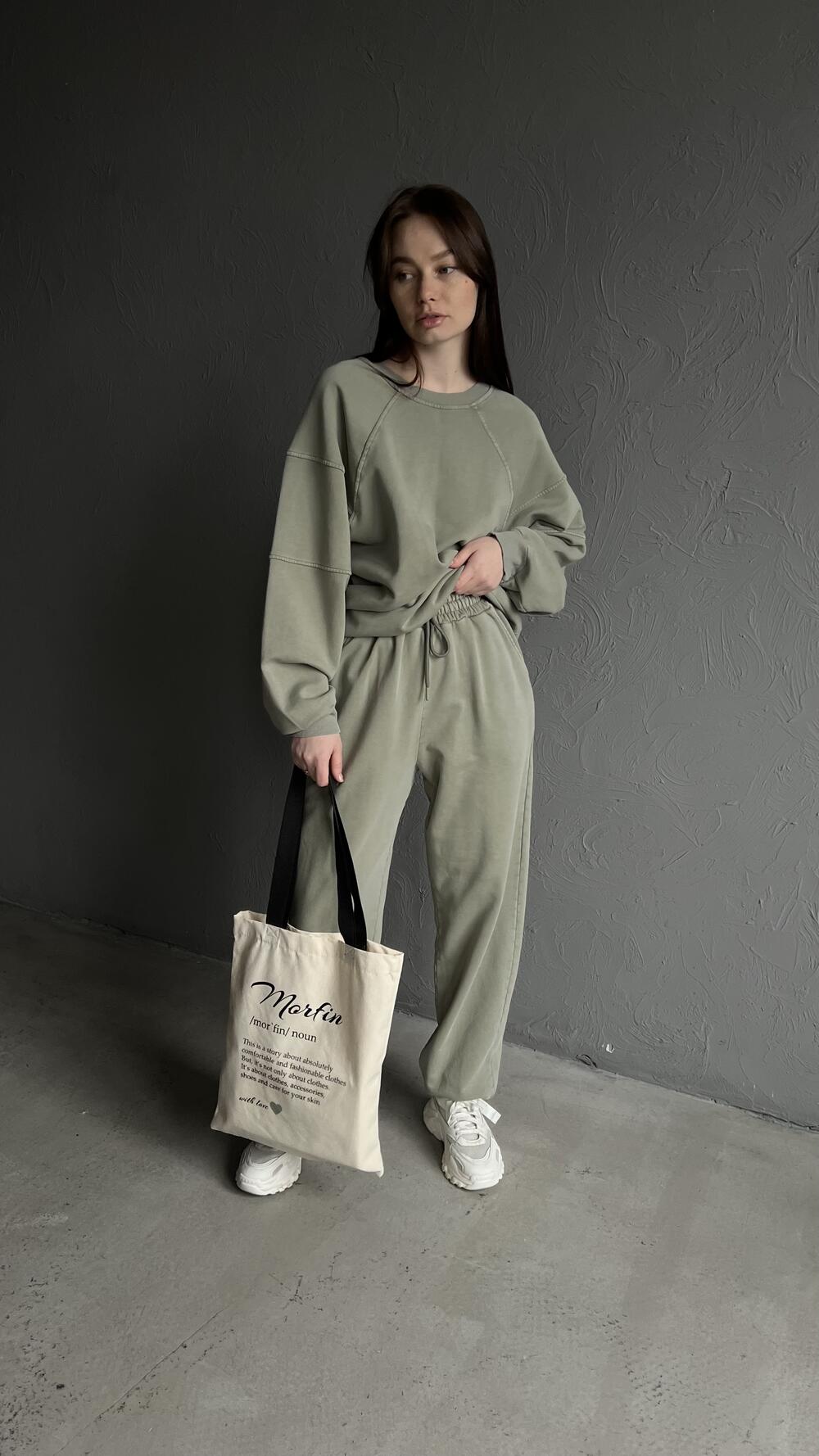 Костюм з джогерами та світшотом Deppot M, Оливковий