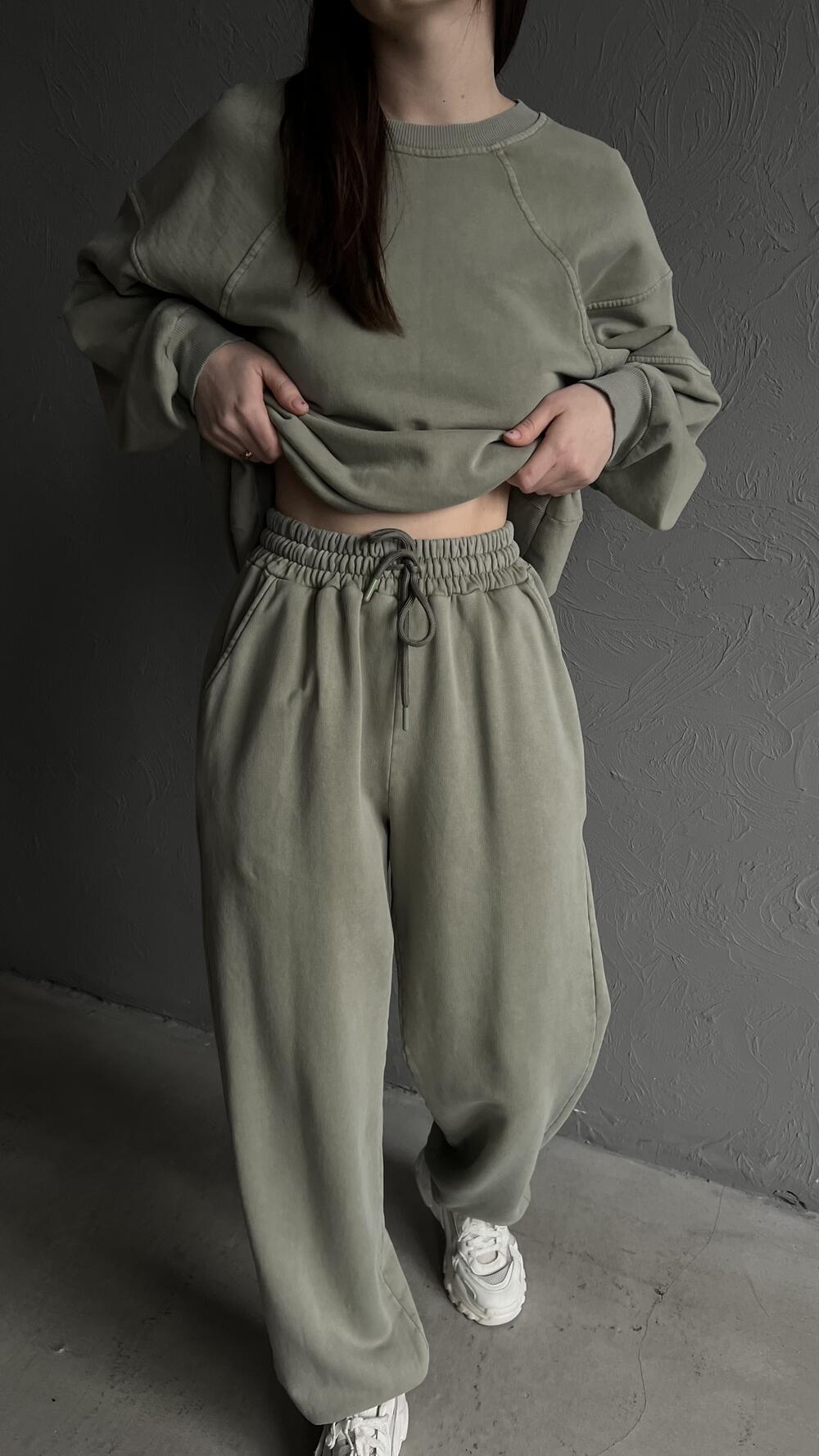 Костюм з джогерами та світшотом Deppot M, Оливковий