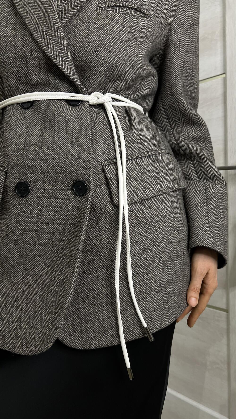 Ремінь 05.05.25.01 тонкий, 250 см Kremen Білий