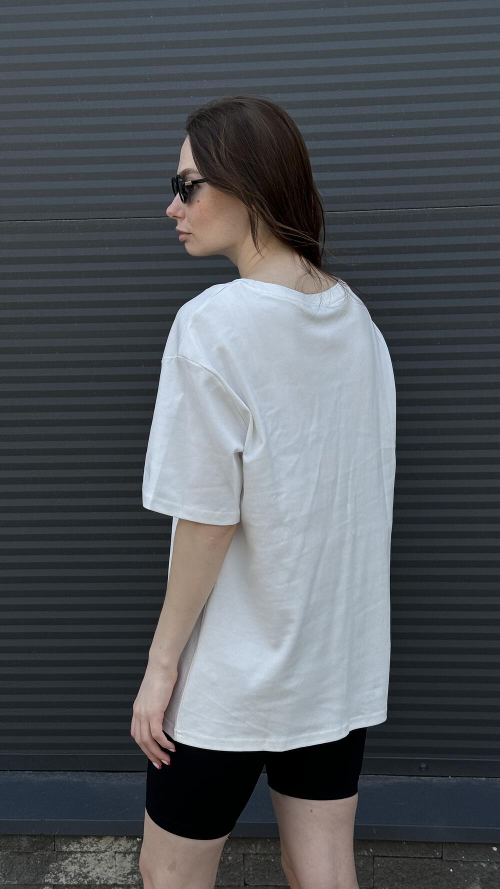 Футболка з принтом Newvico Oversize, Білий