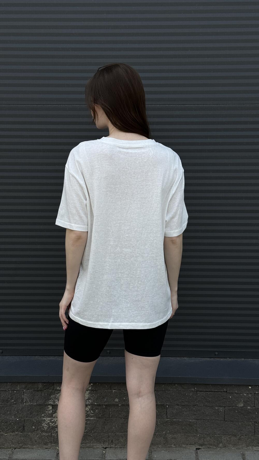 Футболка з принтом Dosom Oversize, Білий