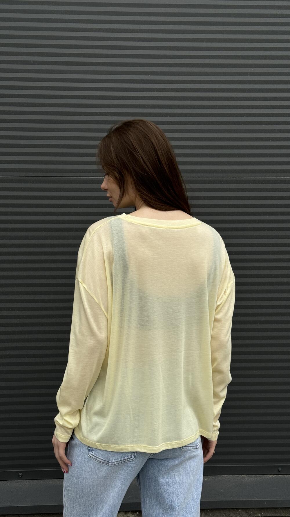 Лонг напівпрозорий 8001-8002 Oversize, Жовтий