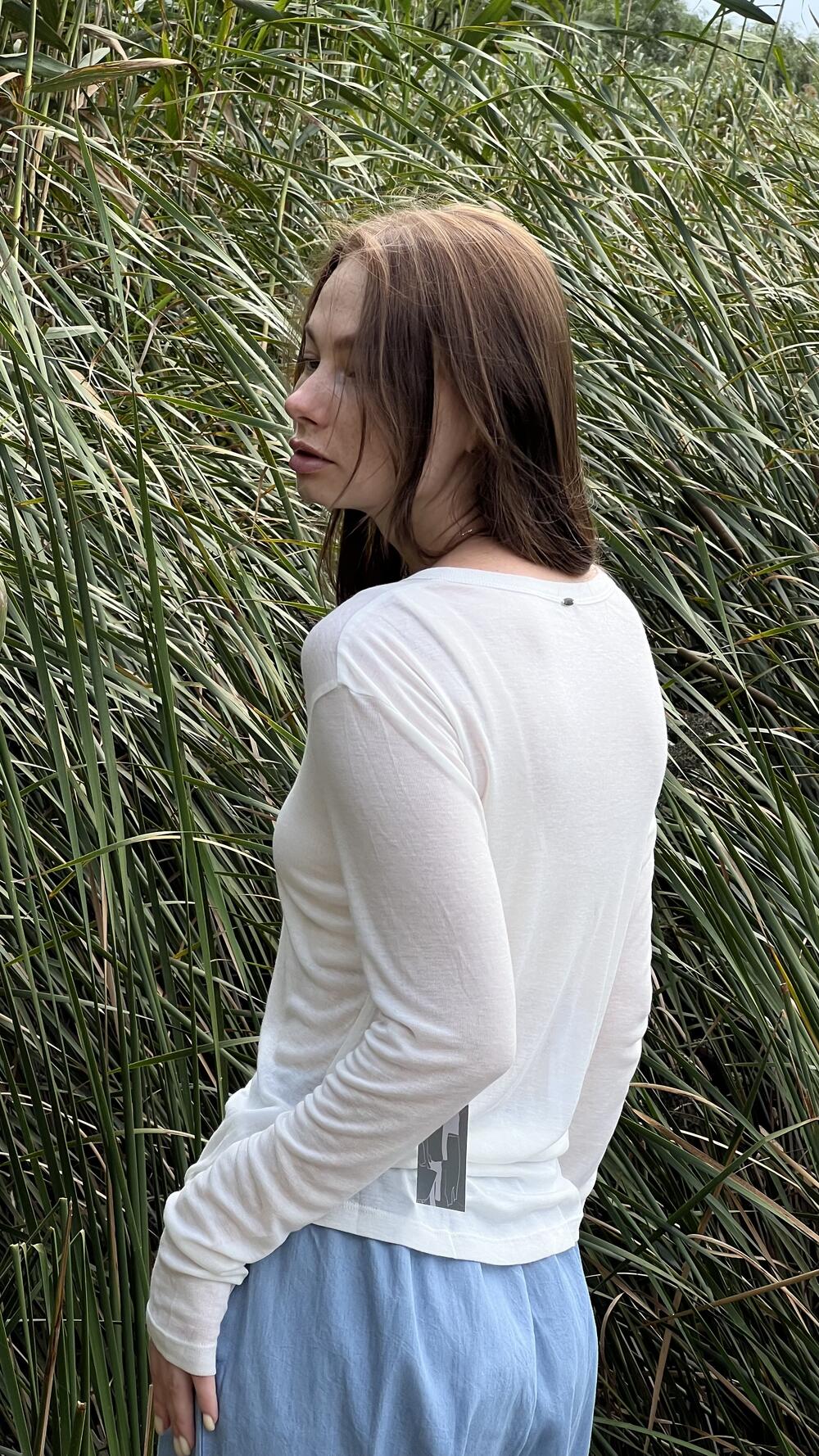 Лонг напівпрозорий з ґудзиками на грудях S/M, Молочний