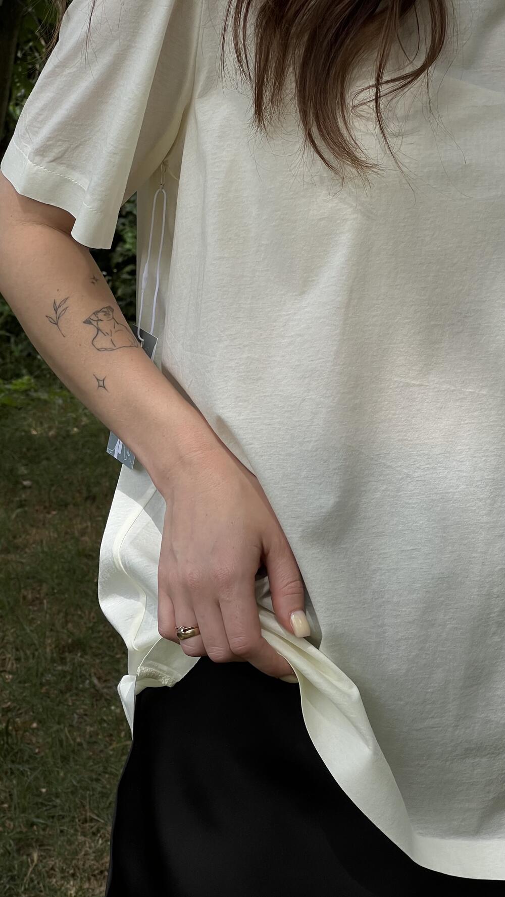 Футболка без принту тоненька, мерсиризована Oversize, Жовтий