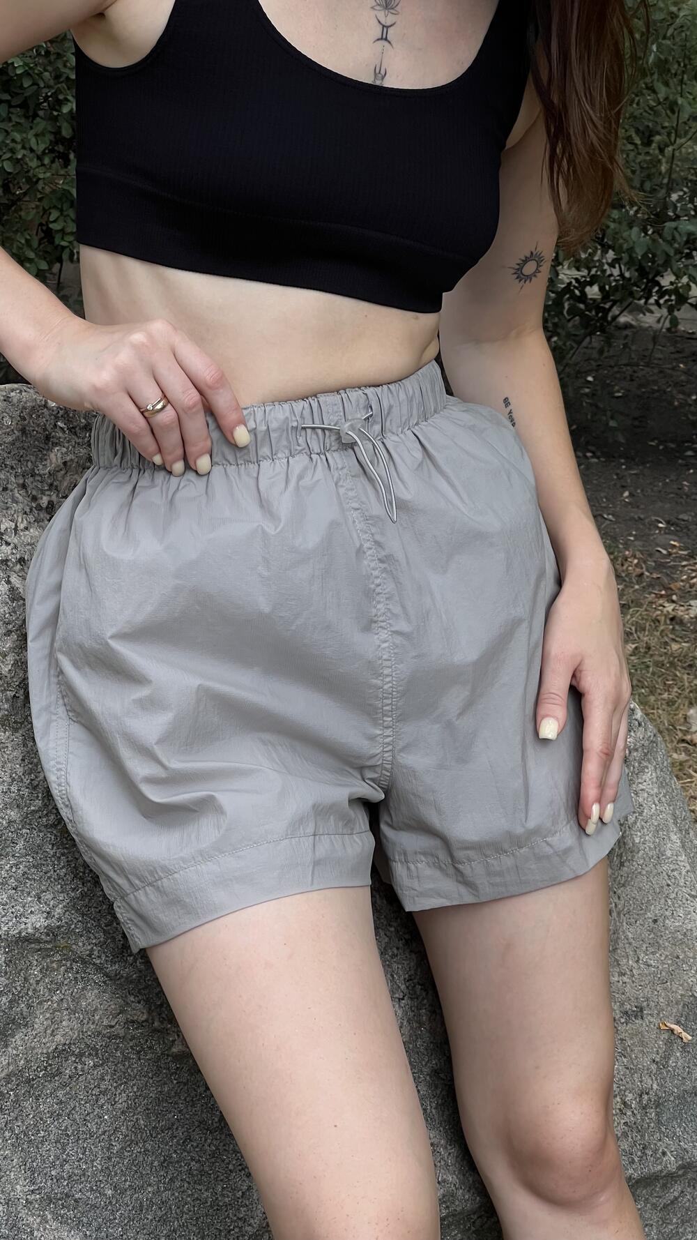 Шорти короткі на резинці S, Оливковий