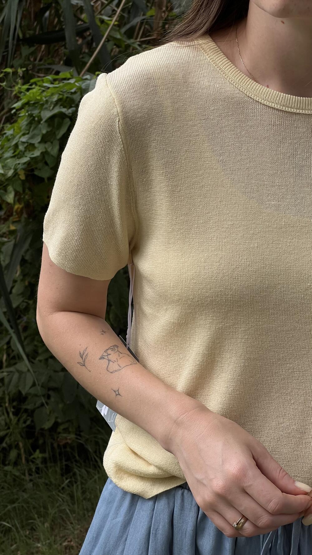 Футболка базова, трикотажна без принтів S/M, Жовтий