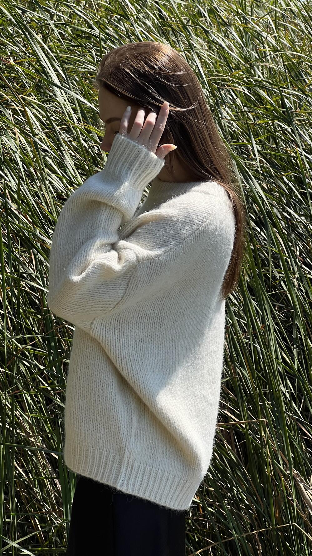 Джемпер з люрексовою ниткою гладенький H259 Lara made in Italy M/L, Крем-брюле