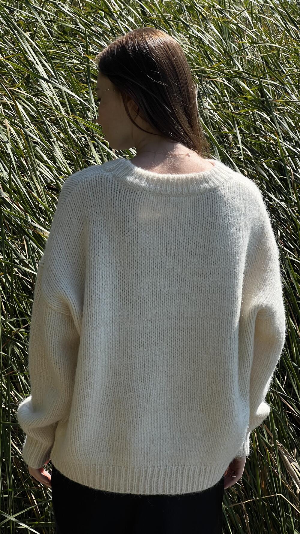 Джемпер з люрексовою ниткою гладенький H259 Lara made in Italy M/L, Крем-брюле