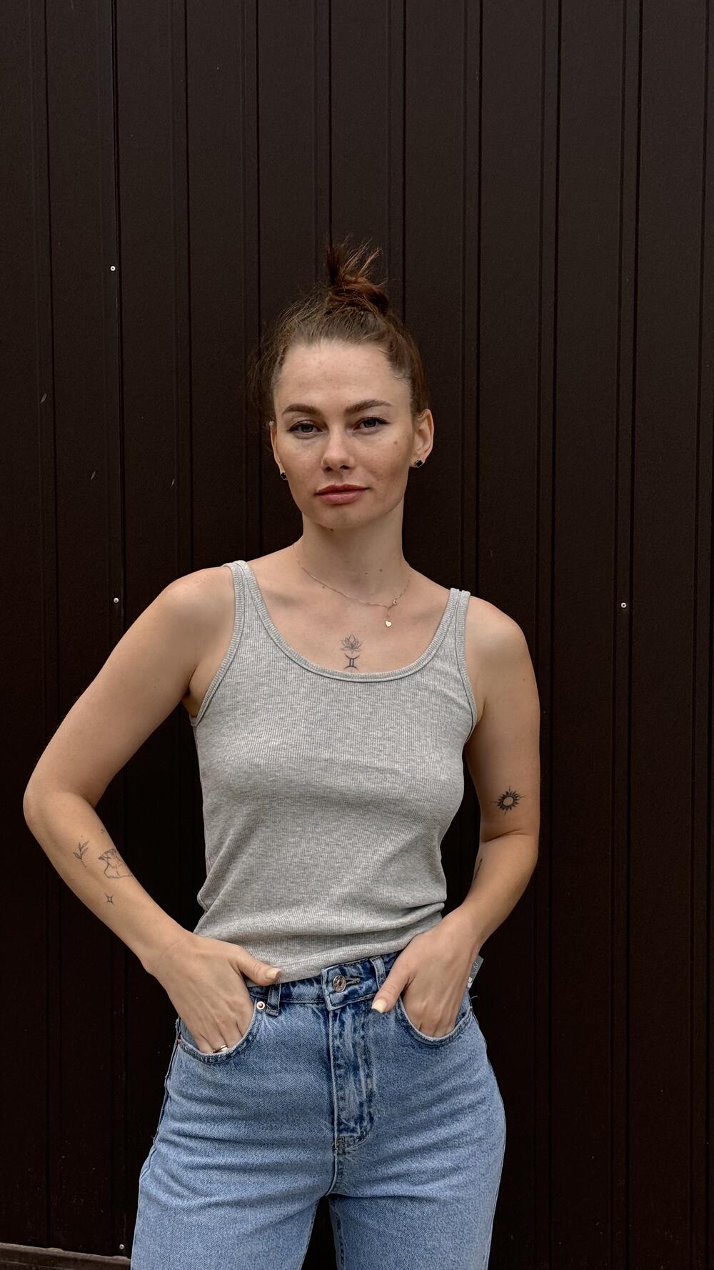 Майка 24113 Ivvi M, Сірий меланж