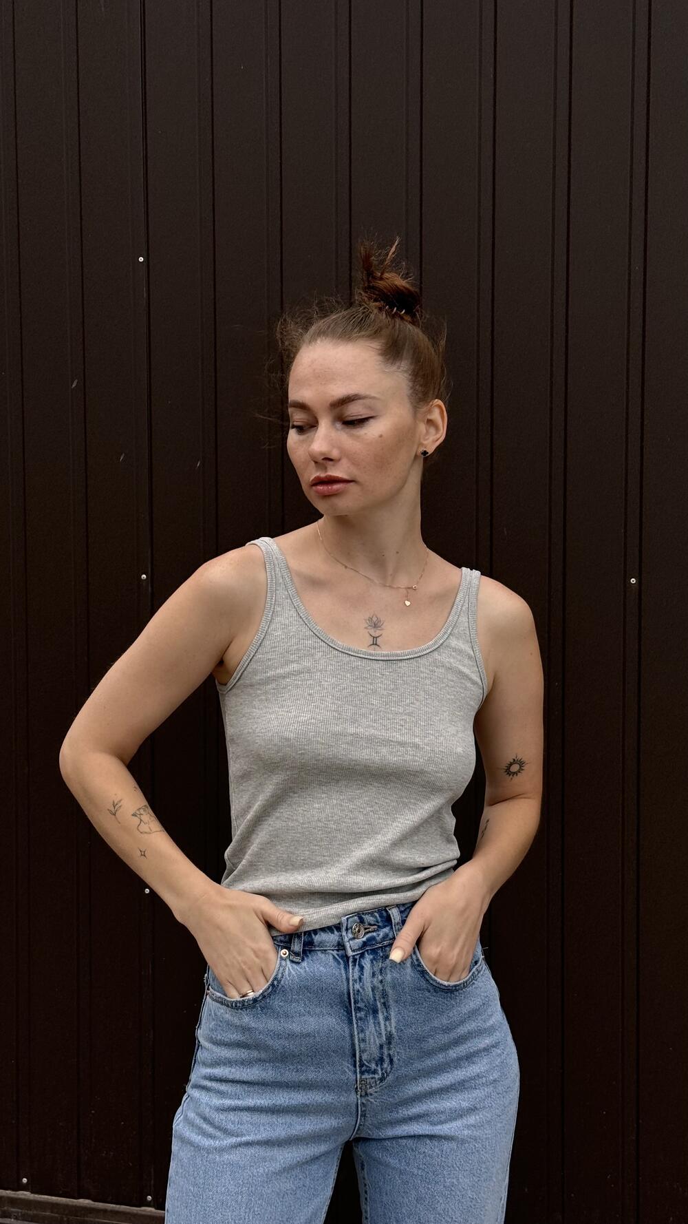 Майка 24113 Ivvi M, Сірий меланж