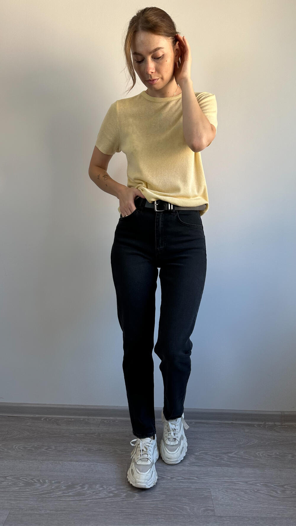 Джинси 1525 slim mom Cracpot 25, Чорний