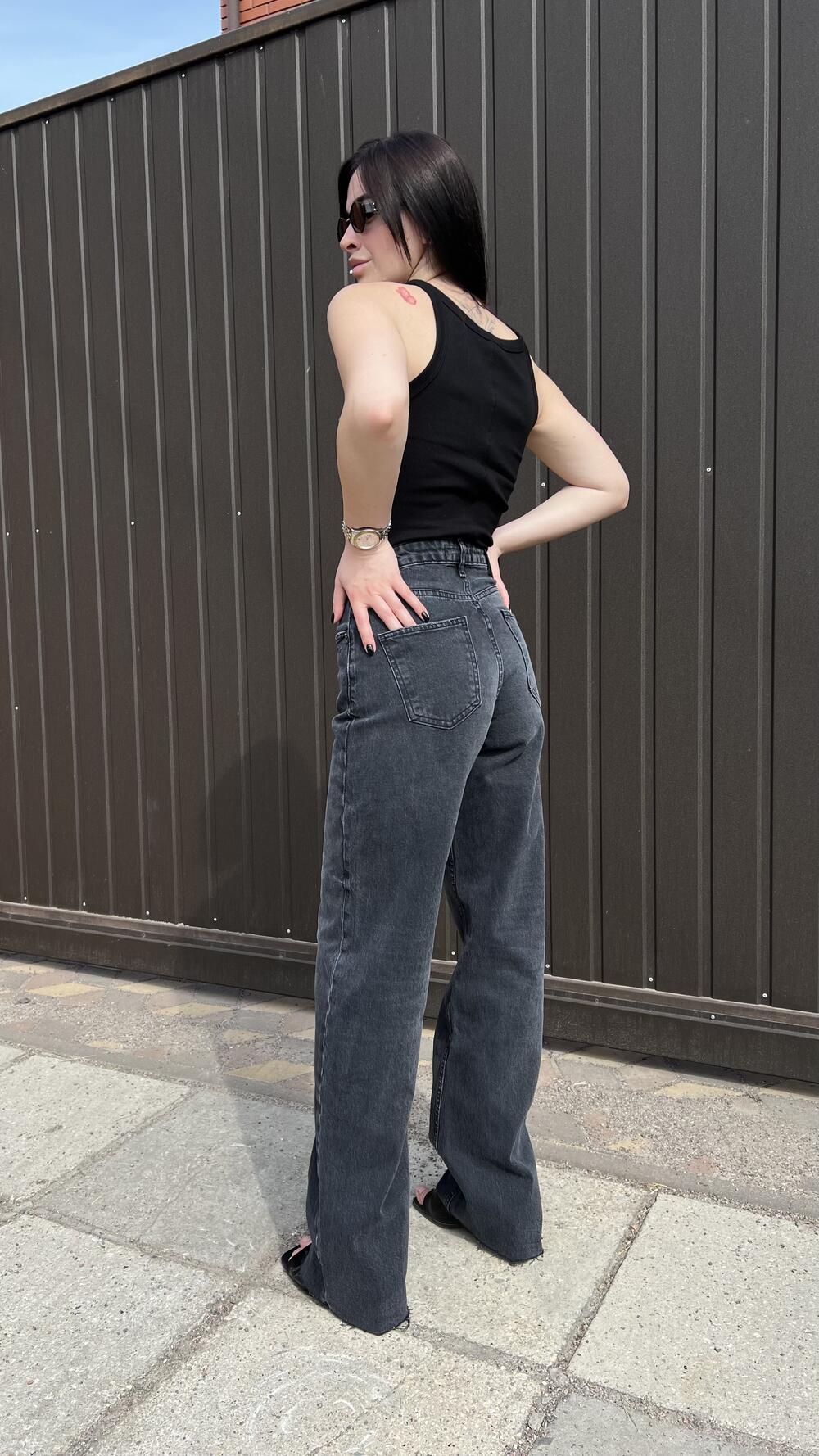 Джинси Wide Leg 1957 Cracpot 28, Чорний