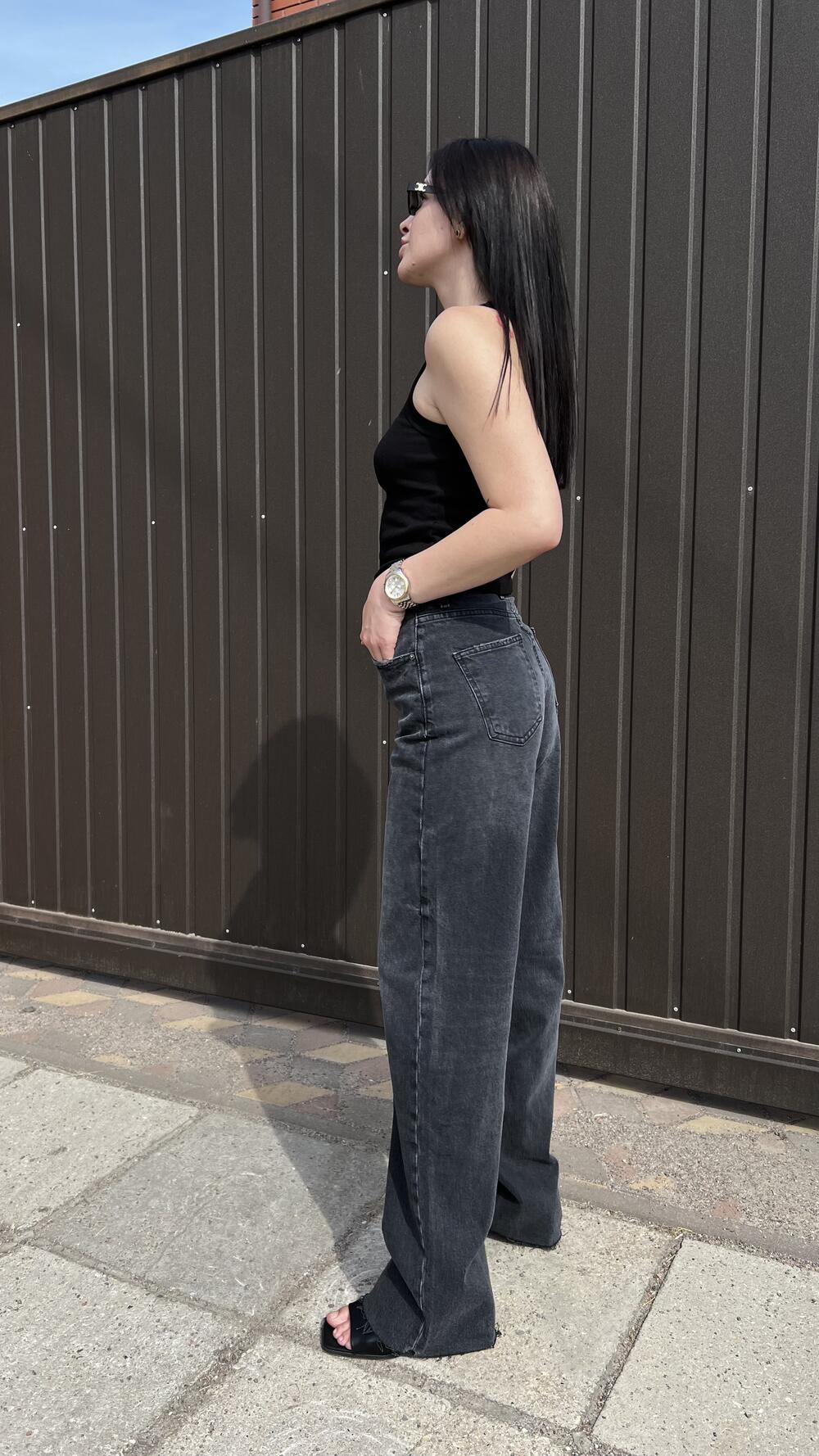 Джинси Wide Leg 1957 Cracpot 28, Чорний